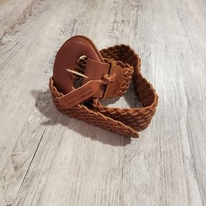 Sunbelt Sportswear leather woven belt 34 inch brown everyday accessory